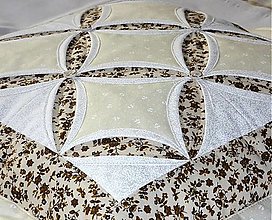 Úžitkový textil - Návliečka - Katedrálové okná béžovo-hnedé. - 12742518_
