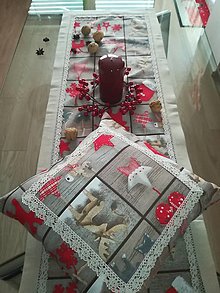 Úžitkový textil - Vianočný stredový obrus (Obrus 150 cm x 43 cm) - 12748888_