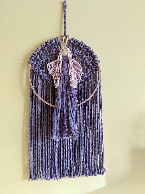 Dekorácie - Macramé záves anjel - 12747613_