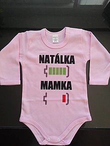 Detské oblečenie - Ružové body s dlhým rukávom – veľkosť 74  – NATÁLKA - MAMKA – Dievča - 12749760_