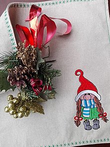 Úžitkový textil - Vianočné prestieranie - škriatok Trolinka - 12752841_