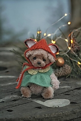 Hračky - Mini medvedica v obleku líšky  - 12750270_
