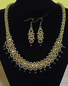 Sady šperkov - Zelený set - 12752565_