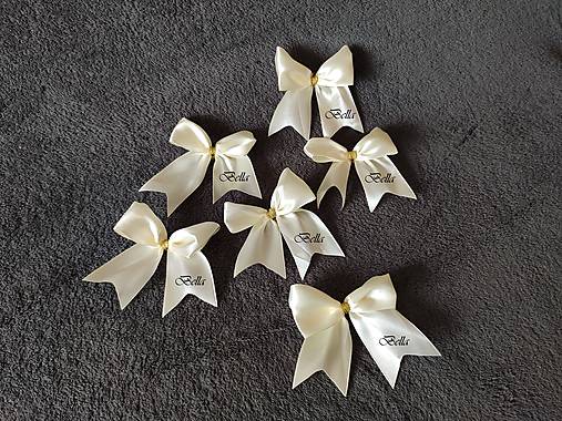 Dekorácie - BÉŽOVÉ  Mašle na vianočný stromček  - 12750389_