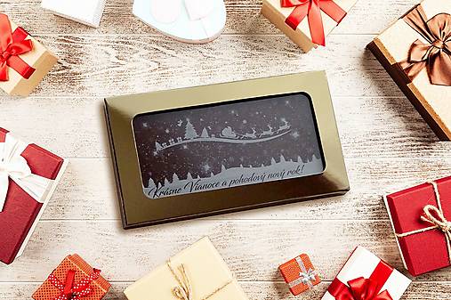 Sladkosti - Vianočné čokoládky (10x5 cm), rôzne vzory - 12751842_