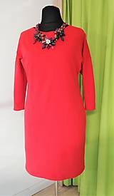 Šaty - Červené bavlnené šaty - 12753378_