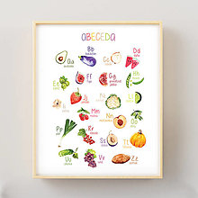 Grafika - Abeceda A3 print - ovocie a zelenina - 12754181_