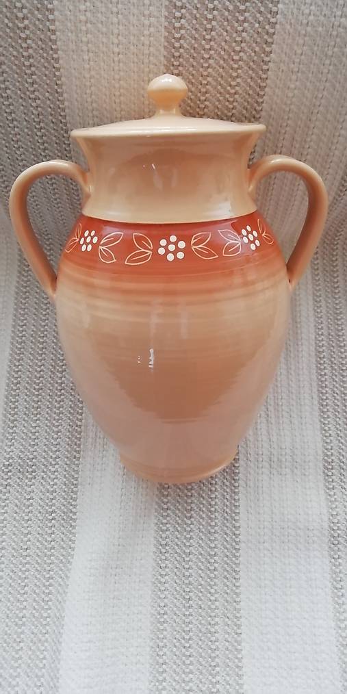 Nádoby - Džbán s vrchnákom 1,5l - ľudovka - 12757617_