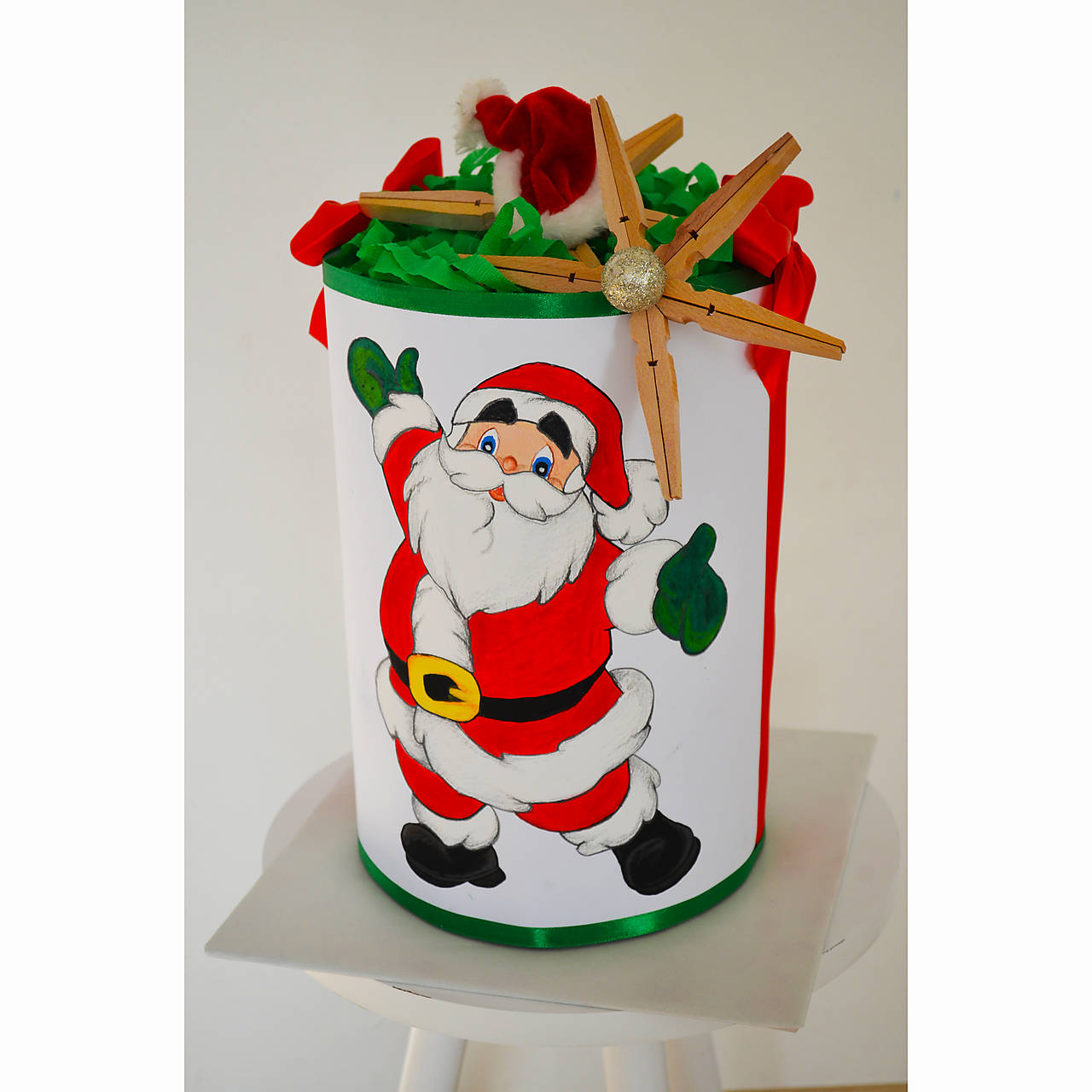 Maľovaná Vianočná plienková torta (Veľkosť plienok č.5 (9 - 25kg))