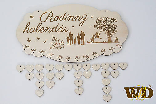 Dekorácie - Rodinný kalendár  - 12760847_