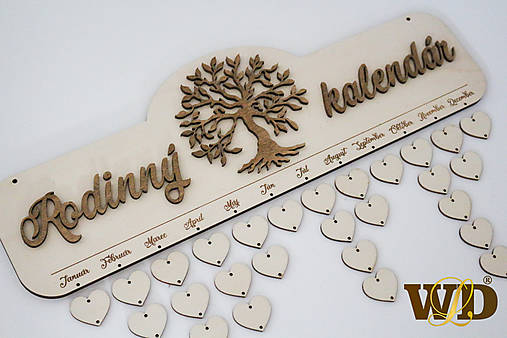 Dekorácie - Rodinný kalendár  - 12760860_