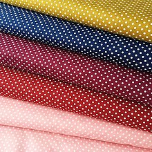 Textil - farebné bodky, 100 % bavlna Francúzsko, šírka 140 cm - 12760122_