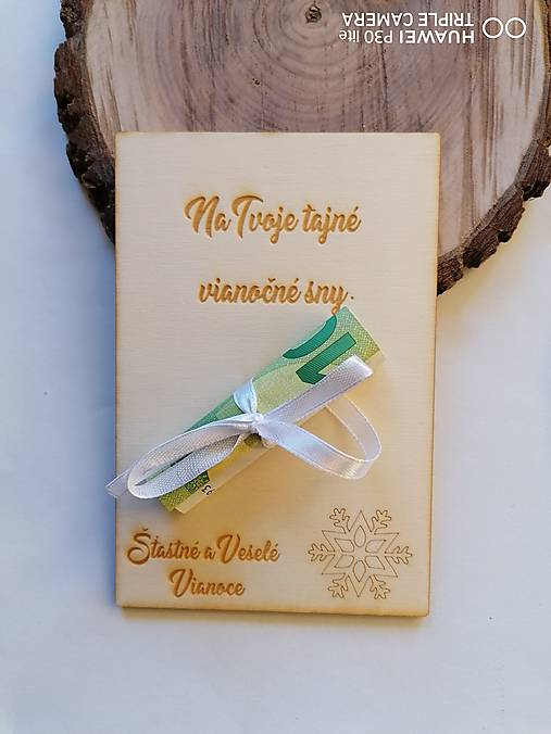 Papiernictvo - Vianočna drevena pohľadnica _ vločka - 12760410_