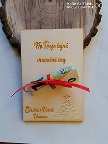 Papiernictvo - Vianočna drevena pohľadnica _ stromček - 12760390_
