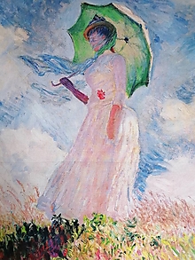 Textil - Claude Monet - Žena s dáždnikom - panel - 12766377_