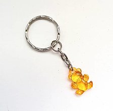 Kľúčenky - Kľúčenka detská - medvedík (oranžová) - 12765277_