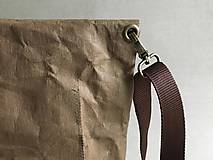 Pánske tašky - Pánska crossbody taška (s hnedým koženým popruhom) - 12765668_