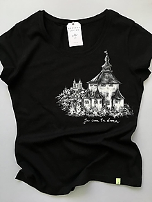 Topy, tričká, tielka - Ručne maľované tričko "Štiavnica" byAK - 12770204_