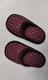 Ponožky, pančuchy, obuv - Bordové s kvetmi - 12771518_