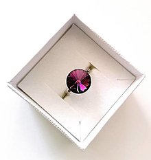 Prstene - Swarovski rivoli 12 mm - prsteň (Amethyst) - 12773556_