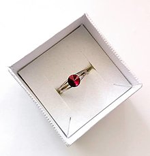 Prstene - Swarovski rivoli 6 mm - prsteň (Siam) - 12773608_