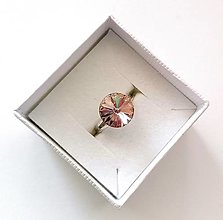 Prstene - Swarovski rivoli 12 mm - prsteň (Vintage Rose) - 12773683_