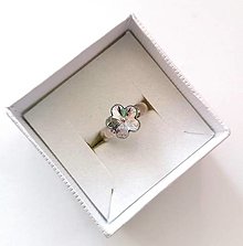 Prstene - Swarovski kvietky - prsteň (Crystal) - 12773719_