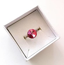 Prstene - Swarovski rivoli 10 mm - prsteň (Rose) - 12773752_