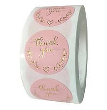 Papier - NA102 Nálepka Thank you 2,5 cm - 12773979_