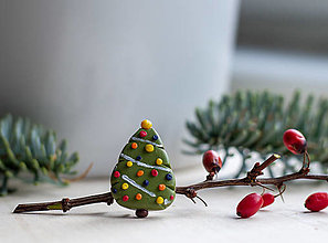 Brošne - Vianočný stromček - 12775851_