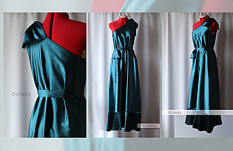 Šaty - Dámske spoločenské šaty v smaragdovo zelenej farbe - 12778929_