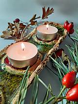 Svietidlá a sviečky - svietnik so zataveným zeleno červeným sklom/ Zľava 10% - 12779357_