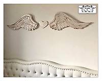 Dekorácie - Angel wings "White&silver" - 12779115_