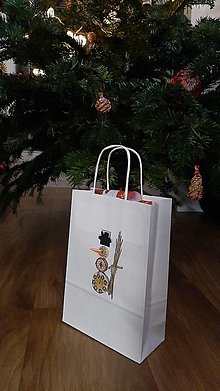 Papiernictvo - Vianočná taška - snehuliak - 12778763_