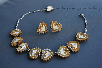 Náušnice - Šperky Detvianska Zuzanka biele kamienky (náhrdelník) - 12778968_