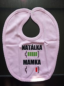 Detské doplnky - Podbradník na zapínanie ružový s menom dieťatka Natálka - Dievča - 12778243_