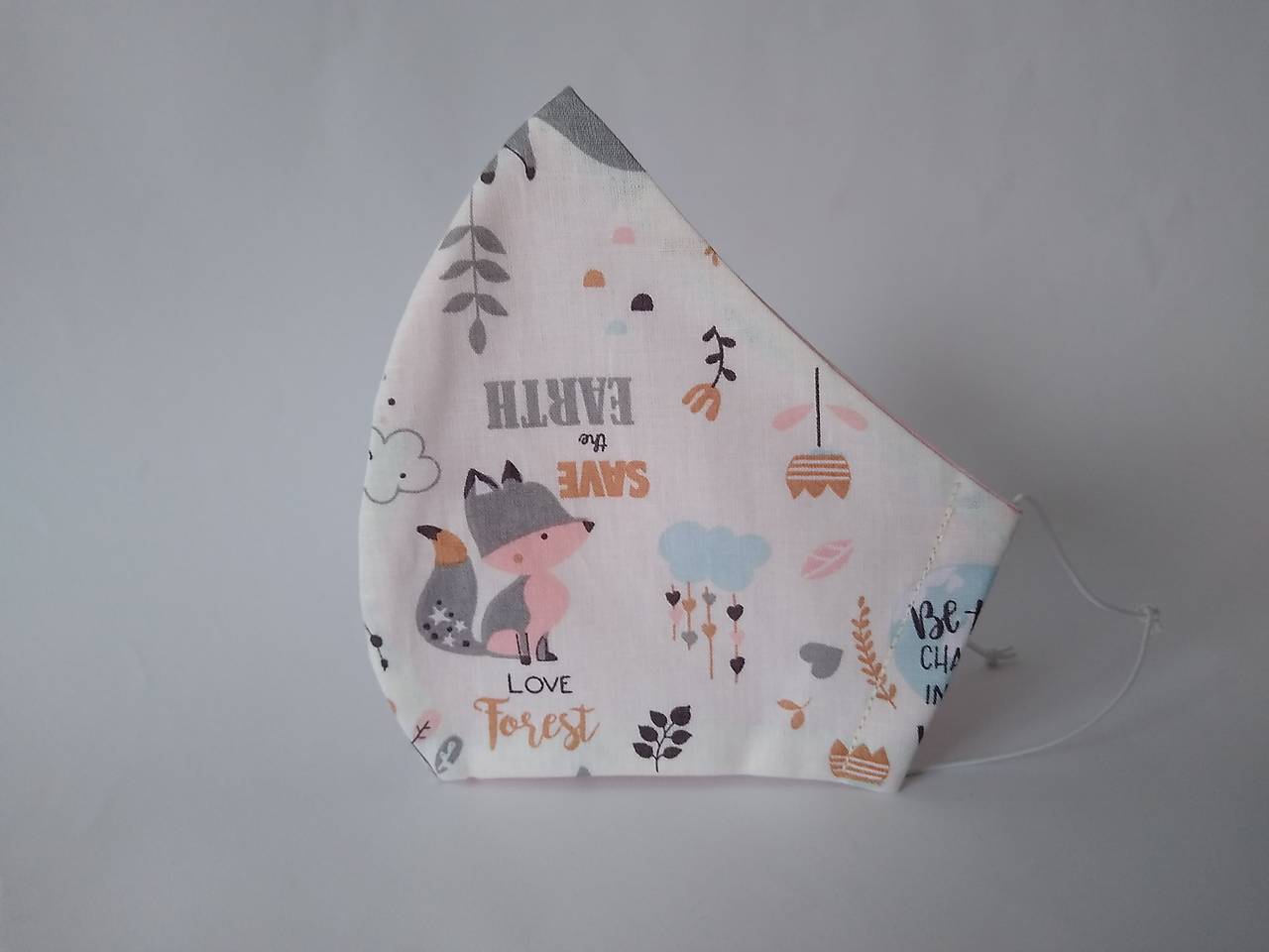 Dizajnové rúško veverička tvarované dvojvrstvové