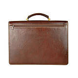 Pánske tašky - Veľká kožená aktovka v hnedej farbe s bohatou výbavou - 12780189_