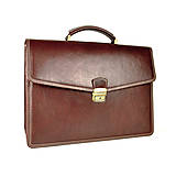Pánske tašky - Veľká kožená aktovka v hnedej farbe s bohatou výbavou - 12780194_