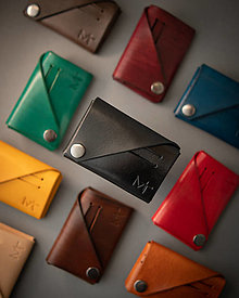 Pánske tašky - Kožená peňaženka OrigaMa (Čierna (B)) - 12783779_