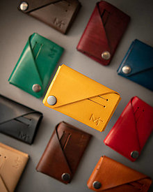 Pánske tašky - Kožená peňaženka OrigaMa (Žltá (G)) - 12783819_