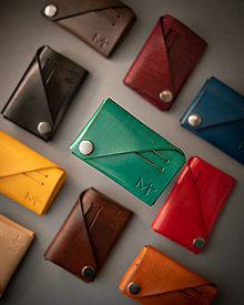Pánske tašky - Kožená peňaženka OrigaMa (Zelená (H)) - 12783825_