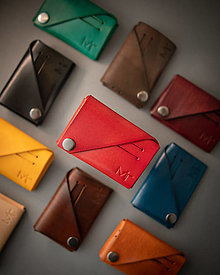 Pánske tašky - Kožená peňaženka OrigaMa (Červená (I)) - 12783836_