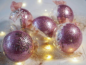 Dekorácie - LEVANDULOVÉ vianočné gule s 3D fotkou - 12784240_