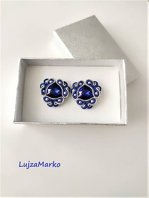 Náušnice - Bella náušnice  (Modrá) - 12783302_