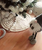 Úžitkový textil - FARMHOUSE háčkovaný kryt na vianočný stromček - 12785744_