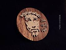 Dekorácie - Ježiš-Viera,Nádej,Láska-drevený portrét - 12784876_