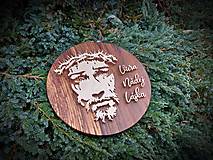 Dekorácie - Ježiš-Viera,Nádej,Láska-drevený portrét - 12784892_