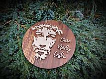 Dekorácie - Ježiš-Viera,Nádej,Láska-drevený portrét - 12784896_