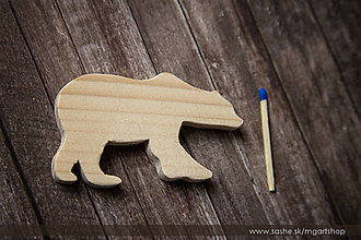 Hračky - Ľadový medveď - drevená hračka - 12787607_